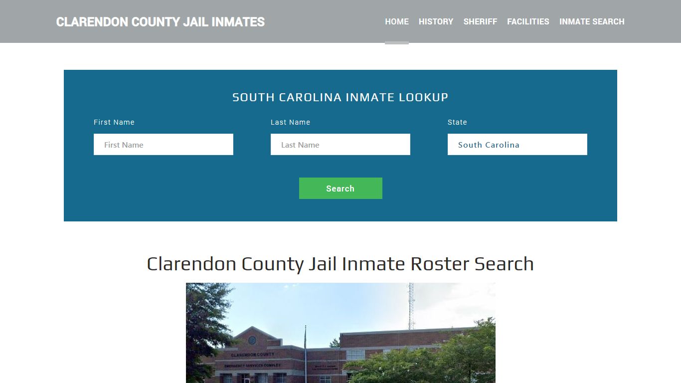 Clarendon County Jail Inmate Roster Lookup, Manning, SC